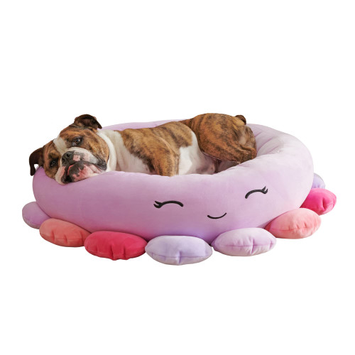 Squishmallows 24-Inch Beula Octopus Pet Bed - Medium Ultrasoft Official Squishmallows Plush Pet Bed