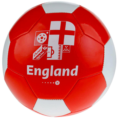 FIFA World Cup Qatar 2022 Team England Soccer Ball Souvenir Display, Officially Licensed Futbol for Youth and Adult Soccer Players, Red