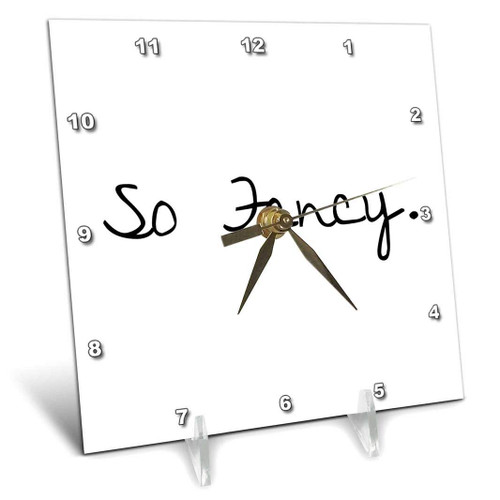 3D Rose SO Fancy Desk Clock, 6" x 6"