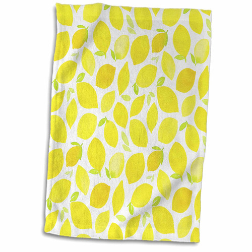 3dRose Image of Black and White Hand Painted Stripes with Gold and Pink Confetti Towel, 15 x 22