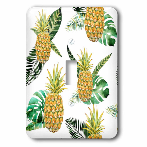 3dRose lsp_265024_1 Tropical Pineapple Pattern Toggle Switch