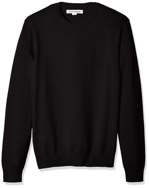 Amazon Essentials Men's Crewneck Sweater (Available in Big & Tall), Black, X-Large