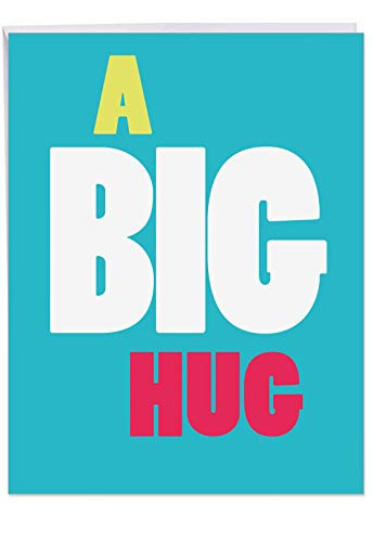 J9652 Jumbo Blank All-Occasion Card: Big Hug With Envelope (Extra Large Version: 8.5'' x 11'')