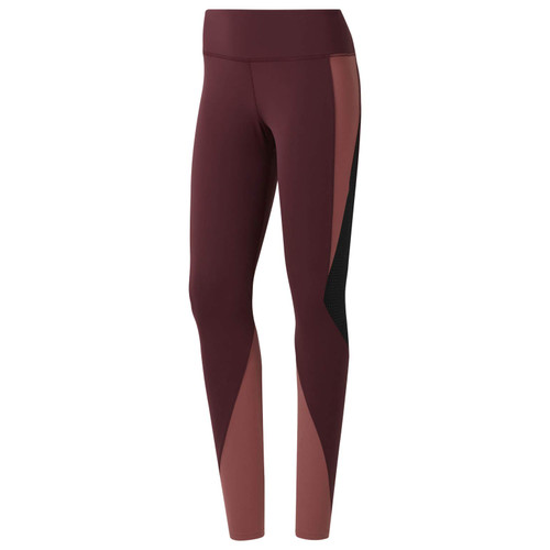 Reebok Women's Work Out Ready Regular Polo, Lux Maroon/Rose Dust, Small