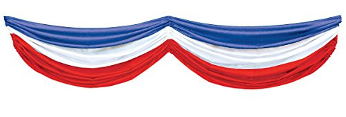 Patriotic Fabric Bunting (red, white, blue) Party Accessory  (1 count) (1/Pkg)