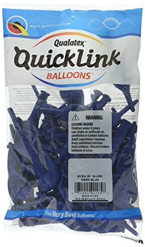 Qualatex Latex Balloons 90175 QUICKLINK-Dark Blue, 6"