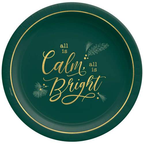 Amscan Calm & Bright Metallic Plates - 10 1/2' | Multicolor | Round | 8 Pcs.