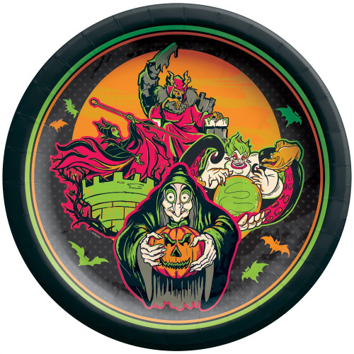 Amscan Disney Halloween Villains Multicolor Round Paper Plates-10 (18-Pack) Plates, 10"