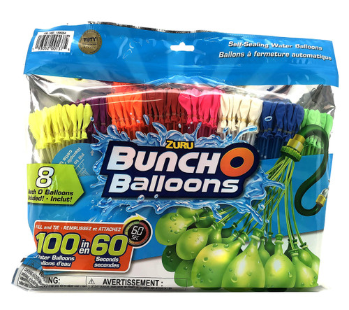 ZURU Bunch O Balloons. Fill and Tie 100 Water Ballons in 60 Seconds. 8 Bunch O Balloons Included in This Set