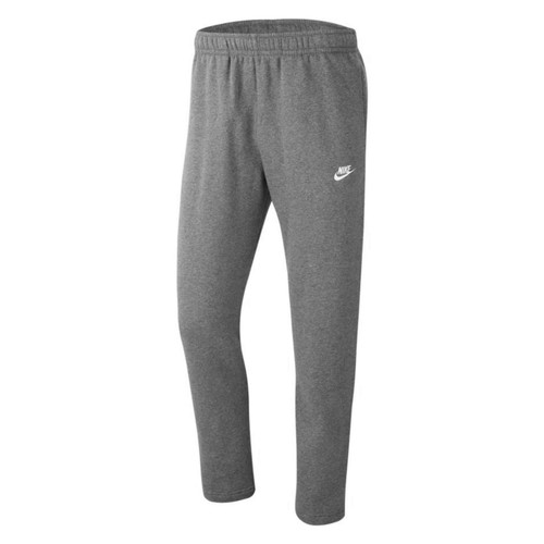 Nike Men's NSW Club Pant Open Hem, Charcoal Heather/Anthracite/White, Large