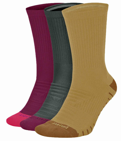 Nike Nike Everyday Max Cushioned Crew Training Socks (3 Pair), Multi-Color, Large
