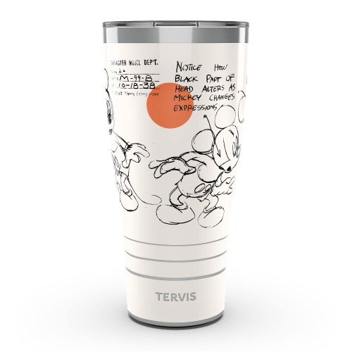 Tervis Traveler Disney Mickey Mouse Melody Triple Walled Insulated Tumbler Travel Cup Keeps Drinks Cold & Hot, 30oz, Stainless Steel