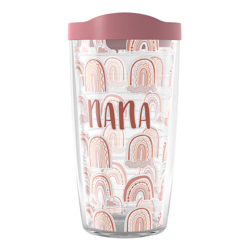 Tervis BOHO Rainbow Nana Made in USA Double Walled Insulated Tumbler Travel Cup Keeps Drinks Cold & Hot, 16oz, Nana