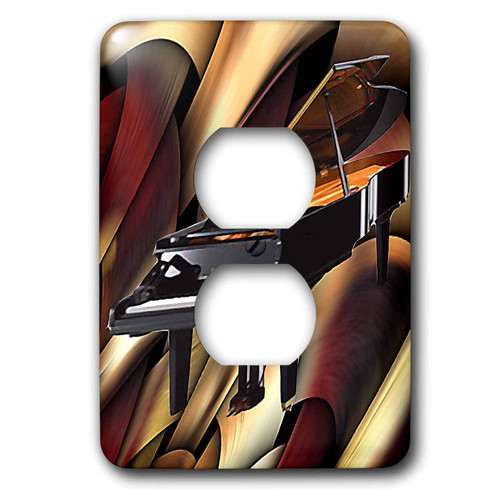 3dRose lsp_4103_6 Grand Piano Abstract 2 Plug Outlet Cover