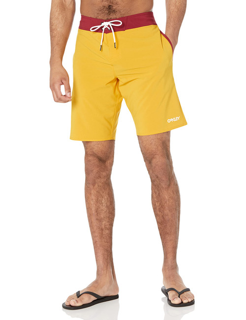 Oakley Men's Standard Double Up 20" RC Boardshorts, Amber Yellow, 36