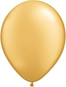 Qualatex 9" Metallic Gold Latex Balloons (100ct)
