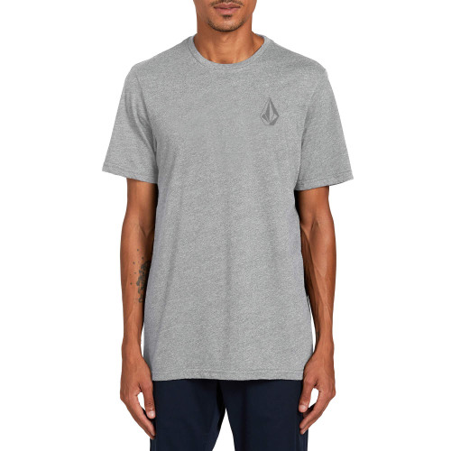Volcom Men's Stone Tech Short Sleeve Quick Drying Tee, Heather Grey, Medium