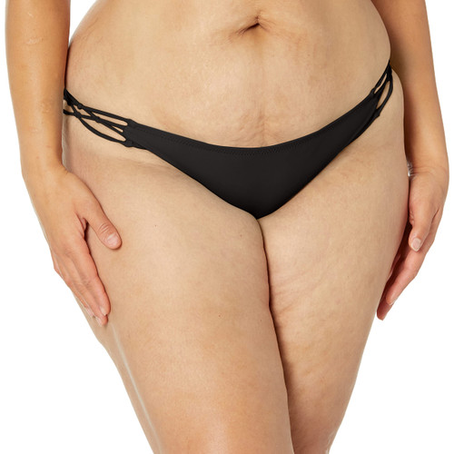Volcom Women's Standard Simply Solid Full Bikini Bottom (Regular & Plus Size), New Black, Small