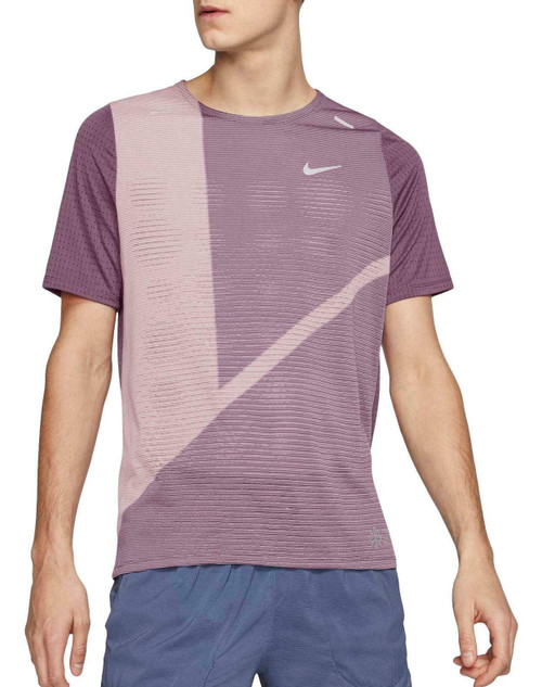 Nike Men's Rise 365 Future Fast Short Sleeve Running Shirt (Plum Dust, Medium) Nike Men's Rise 365 Future Fast Short Sleeve Running Shirt (Plum Dust, Medium)