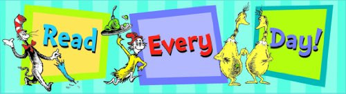 Eureka 849663 Dr. Seuss Classroom Banner, Read Every Day, 12 x 45"