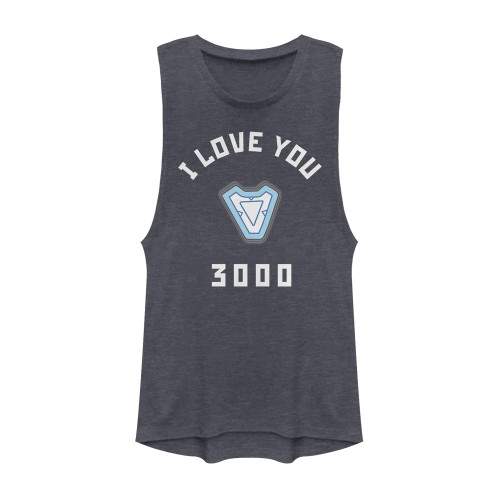 Marvel Three Thousand Women's Muscle Tank, Denim Blue Heather, XX-Large