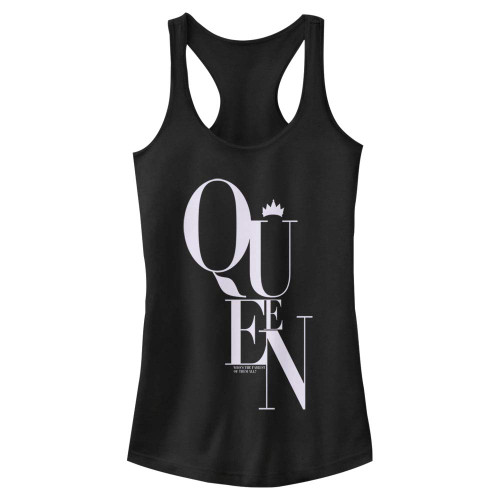 Disney Junior's Villains Queen Slim Fit, Scoop Hem Racerback Tank, Black, Large Disney Junior's Villains Queen Slim Fit, Scoop Hem Racerback Tank, Black, Large