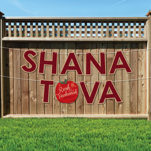 Big Dot of Happiness Rosh Hashanah - Large Jewish New Year Party Decorations - Shana Tova - Outdoor Letter Banner