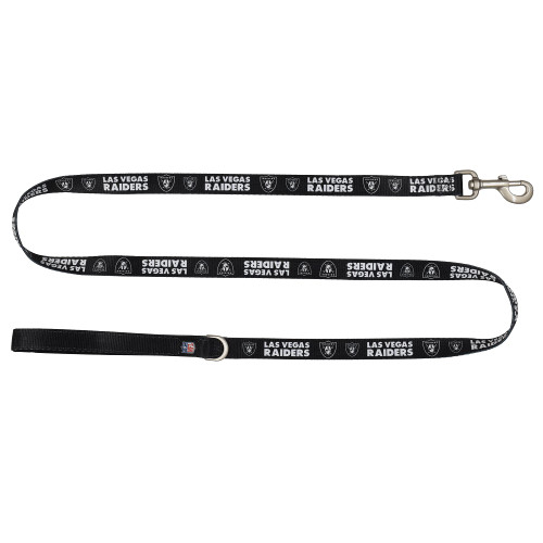 Littlearth Unisex-Adult NFL Las Vegas Raiders Premium Pet Leash, Team Color, 1" x 60" (320165-RAID-LV-INCH)