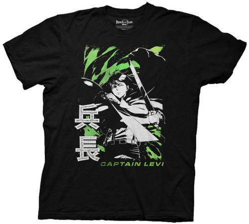 Men's Attack on Titan T-Shirt - Eren, Armin, Mikasa Fashion Shirt - Attack on Titan Tee (Black Captain, X-Large) Men's Attack on Titan T-Shirt - Eren, Armin, Mikasa Fashion Shirt - Attack on Titan Tee (Black Captain, X-Large)