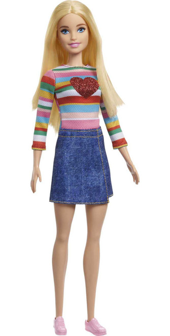 Barbie It Takes Two Doll, Malibu Fashion Doll with Blonde Hair, Rainbow Shirt, Denim Skirt & Pink Shoes Barbie It Takes Two Doll, Malibu Fashion Doll with Blonde Hair, Rainbow Shirt, Denim Skirt & Pink Shoes