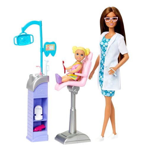 Barbie Careers Dentist Doll and Playset with Accessories, Medical Doctor Set, Barbie Toys,White Barbie Careers Dentist Doll and Playset with Accessories, Medical Doctor Set, Barbie Toys,White