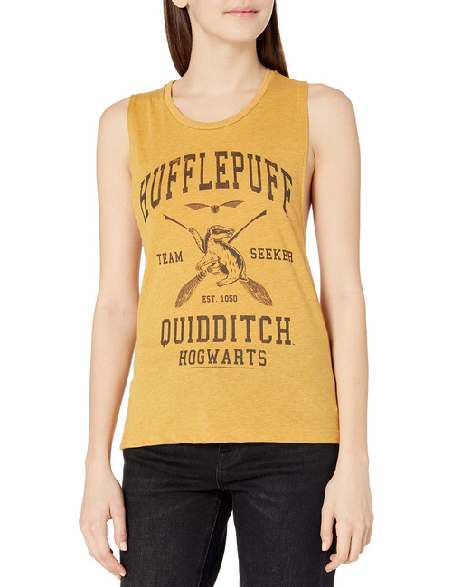 Harry Potter Women's Hufflepuff Quidditch Seeker Invert T-Shirt, Golden, X-Small