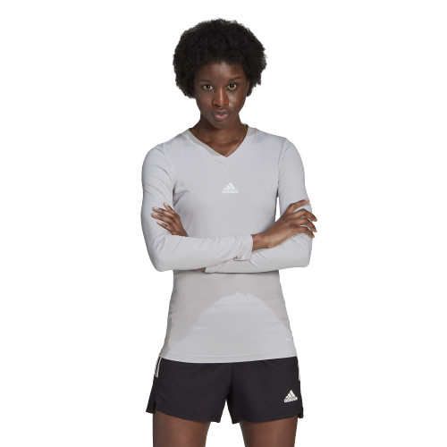 adidas womens Team Base Tee Team Light Grey X-Large