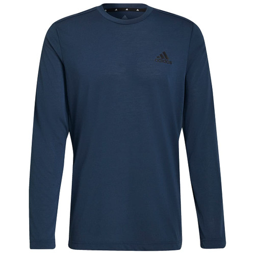 adidas mens FR Long Sleeve Tee Crew Navy Small
