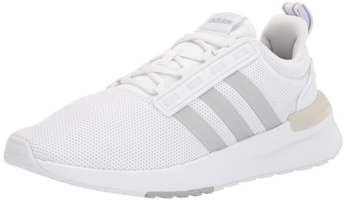 adidas Women's Racer TR21 Running Shoe, White/Matte Silver/Grey, 11