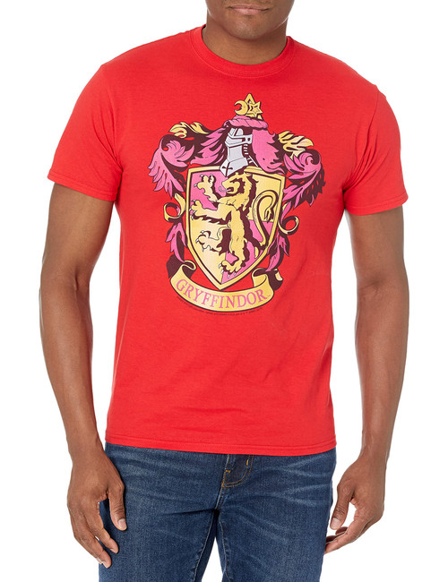 Harry Potter Men's Gryffindor House Crest T-Shirt, Red, 2X-Large