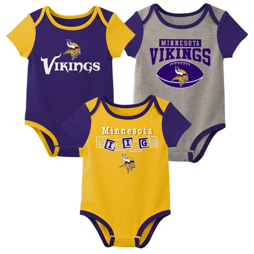 Outerstuff NFL Newborn Infants Building Block 3 Piece Onsie Creeper Bodysuit Romper Set (Minnesota Vikings, 12 Months) Outerstuff NFL Newborn Infants Building Block 3 Piece Onsie Creeper Bodysuit Romper Set (Minnesota Vikings, 12 Months)