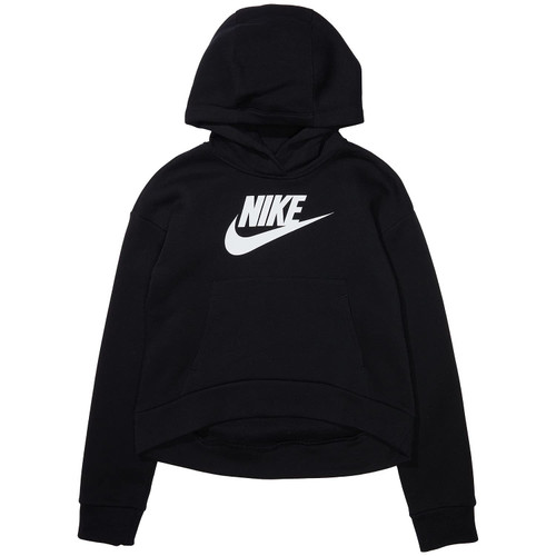 Nike Girl's Sportswear Club Fleece Hoodie (Little Kids/Big Kids) Black/White S (8-9 Big Kid) Nike Girl's Sportswear Club Fleece Hoodie (Little Kids/Big Kids) Black/White S (8-9 Big Kid)