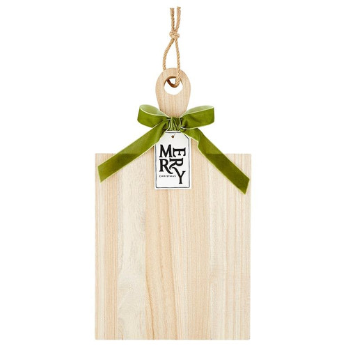 Santa Barbara Design Studio Charcuterie Board Pawlonia Wood Holiday Serving Tray, 10.5" x 17.5", Merry Santa Barbara Design Studio Charcuterie Board Pawlonia Wood Holiday Serving Tray, 10.5" x 17.5", Merry