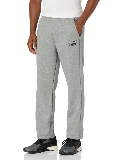 PUMA Men's Essential Fleece Sweatpants, Medium Gray Heather, Medium Big Tall