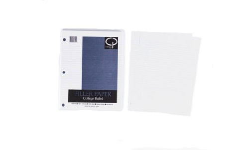 Carolina Pad Filler Paper, 3-Hole Punched, College Ruled, 10.5 x 8 Inches, 150 Sheets (809-150)