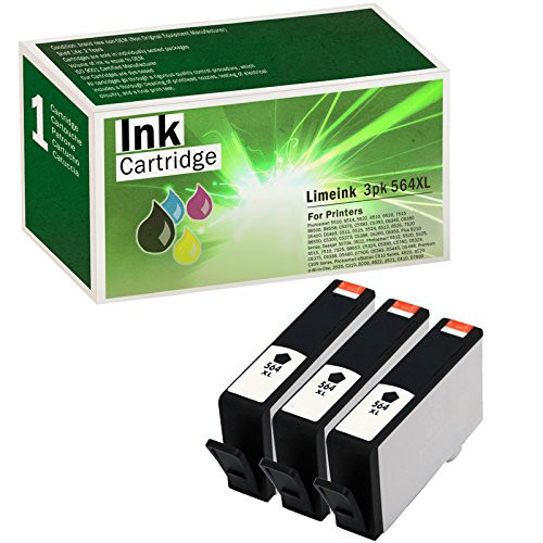 Limeink Compatible Ink Cartridge Replacements for 564XL High Yield (3 Black, 3 Pack)
