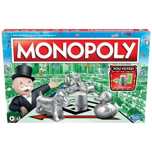 Monopoly Game, Family Board Games for 2 to 6 Players & Kids Ages 8 and Up, Includes 8 Tokens (Token Vote Edition)