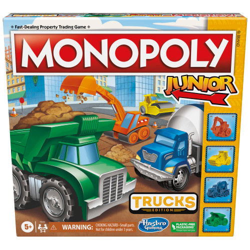 Monopoly Junior: Trucks Edition Board Game, Monopoly Game for Kids Ages 5+, Kids Board Games for 2-4 Players, Kids Games, Kids Gifts (Amazon Exclusive) Monopoly Junior: Trucks Edition Board Game, Monopoly Game for Kids Ages 5+, Kids Board Games for 2-4 Players, Kids Games, Kids Gifts (Amazon Exclusive)