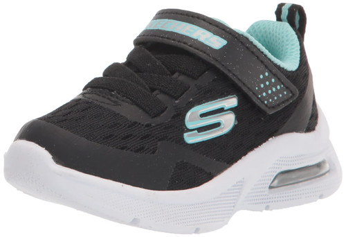 Skechers girls Microspec Max Sneaker, Black, 1 Little Kid US