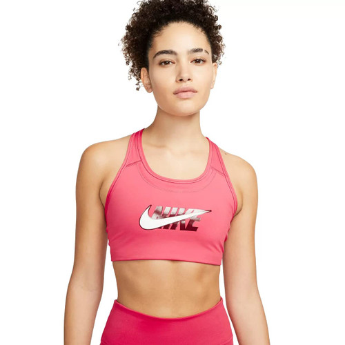 Nike Dri-FIT Swoosh Icon Clash Medium-Support Graphic Non-Padded Sports Bra (as1, Alpha, m, Regular, Regular, Archaeo Pink, Medium)