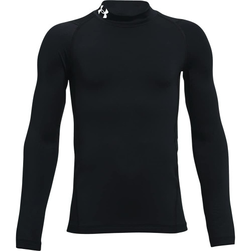 Under Armour Boys' ColdGear Armour Mock Long Sleeve T-Shirt , Black (001)/White , Youth X-Large Under Armour Boys' ColdGear Armour Mock Long Sleeve T-Shirt , Black (001)/White , Youth X-Large