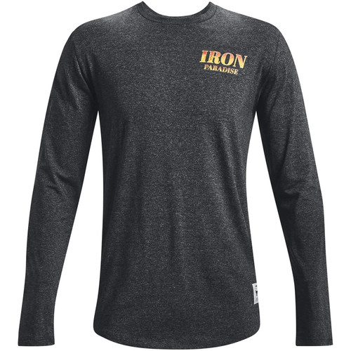 Under Armour Men's Project Rock Outlaw Long Sleeve Shirt Tee Top (as1, Alpha, s, Regular, Regular, Black/Pitch Gray-001)