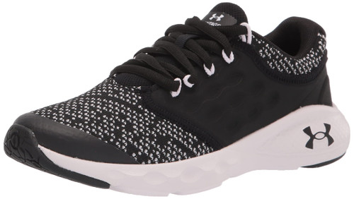 Under Armour Women's Grade School Charged Vantage Knit Running Shoe, Black (001)/Cool Pink, 6.5