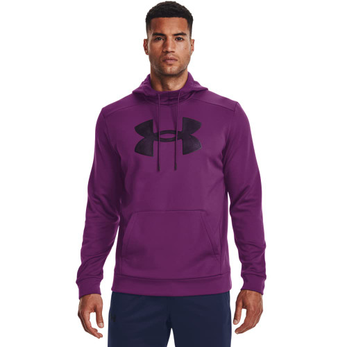Under Armour Mens Big Logo ArmourFleece Hoodie , (514) Rivalry / Rivalry / Black , Medium